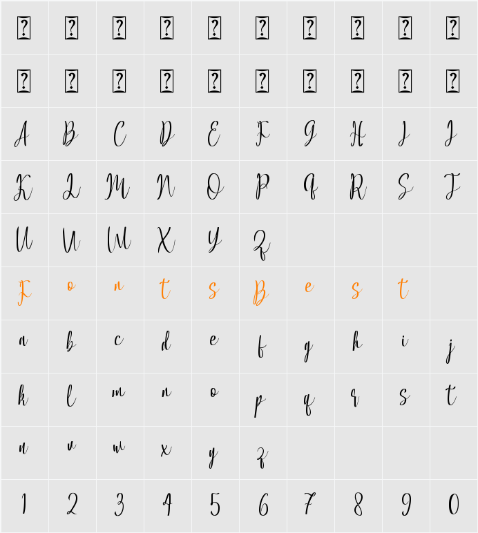 allacarte Character Map