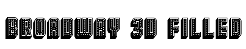 Broadway 3D Filled Font Image