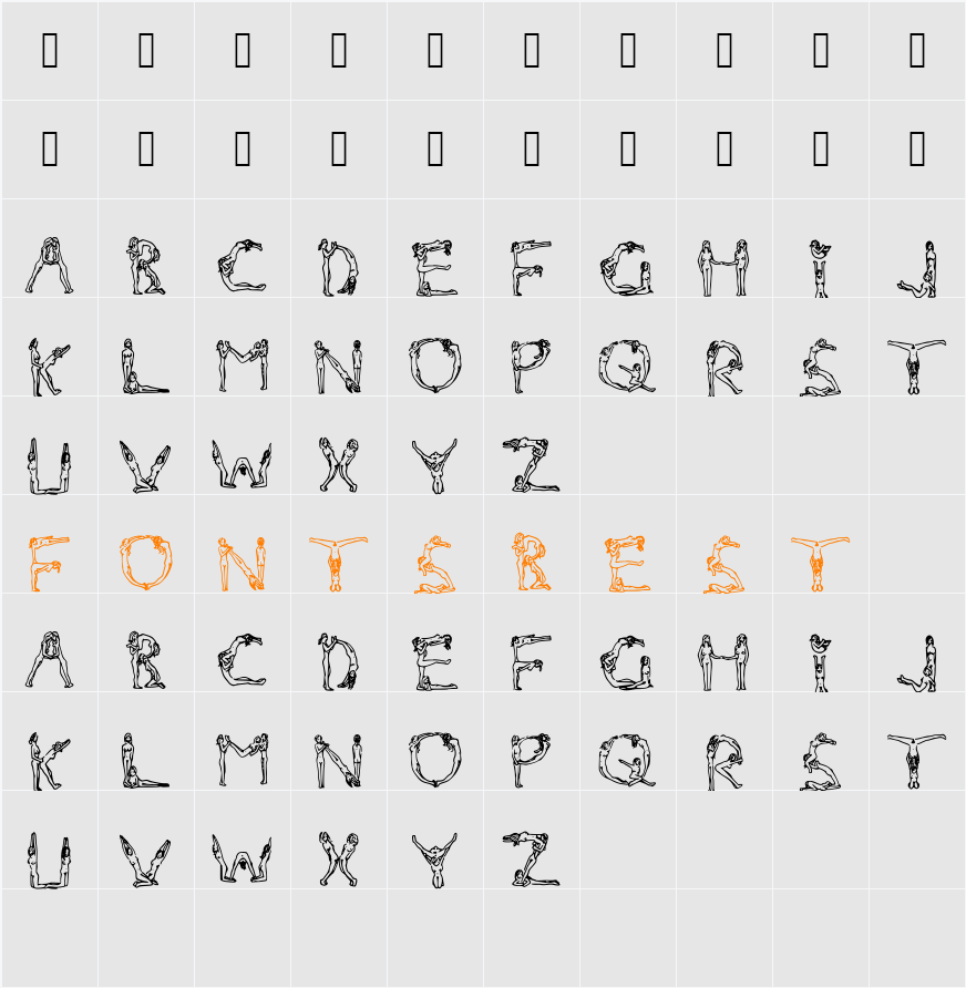NakedChicks Character Map