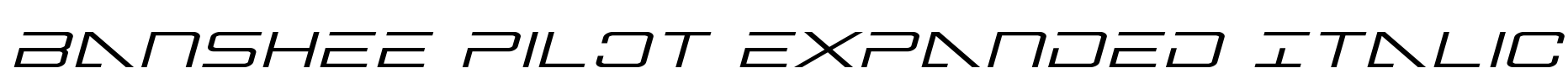 Banshee Pilot Expanded Italic Font Image