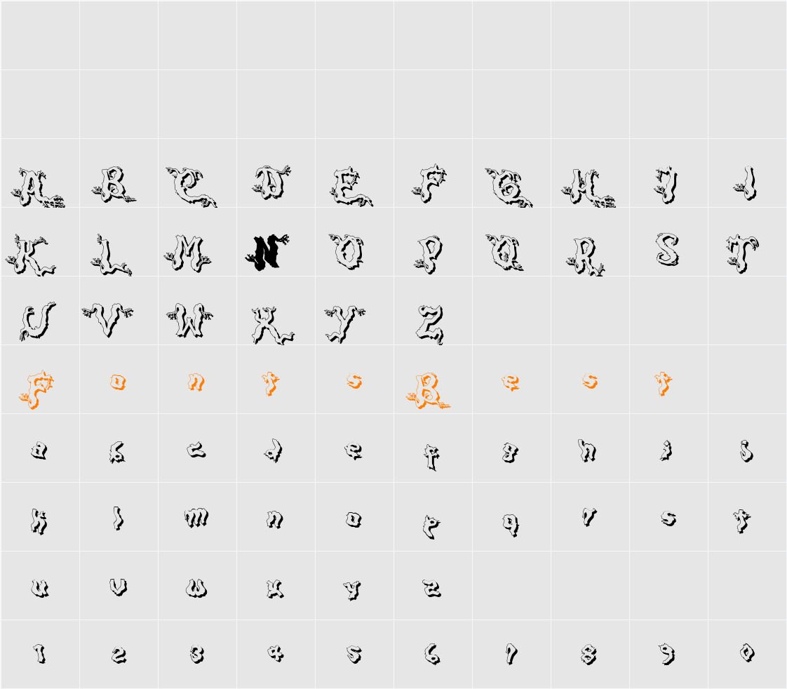 Darkwood Shad2 Character Map