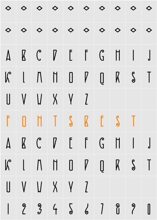 DK Fiebiger Zwei Character Map