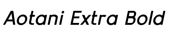 Aotani Extra Bold Font Image