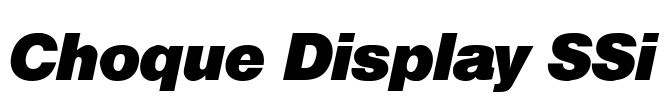Choque Display SSi Font Image
