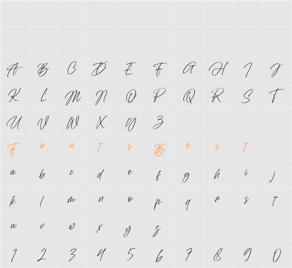 Abu Dhabi Character Map