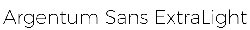 Argentum Sans ExtraLight