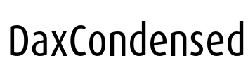 DaxCondensed Font Image