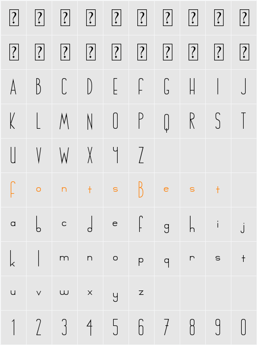Chinger Character Map