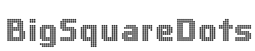 BigSquareDots Font Image