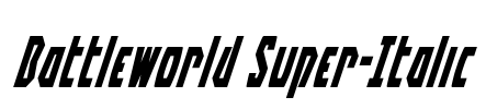 Battleworld Super-Italic Font Image