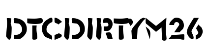 DTCDirtyM26 Font Image