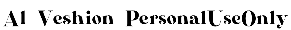 Al_Veshion_PersonalUseOnly Font Image