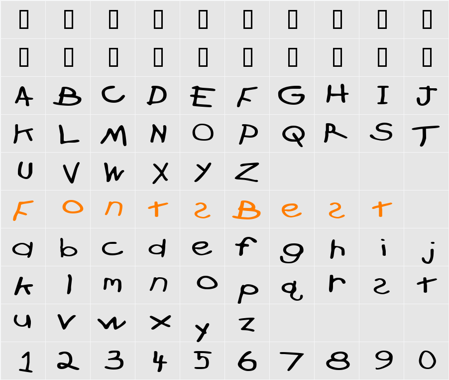 CrayonExtended Character Map