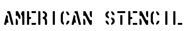 American Stencil Font Image