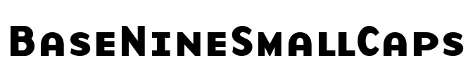 BaseNineSmallCaps Font Image