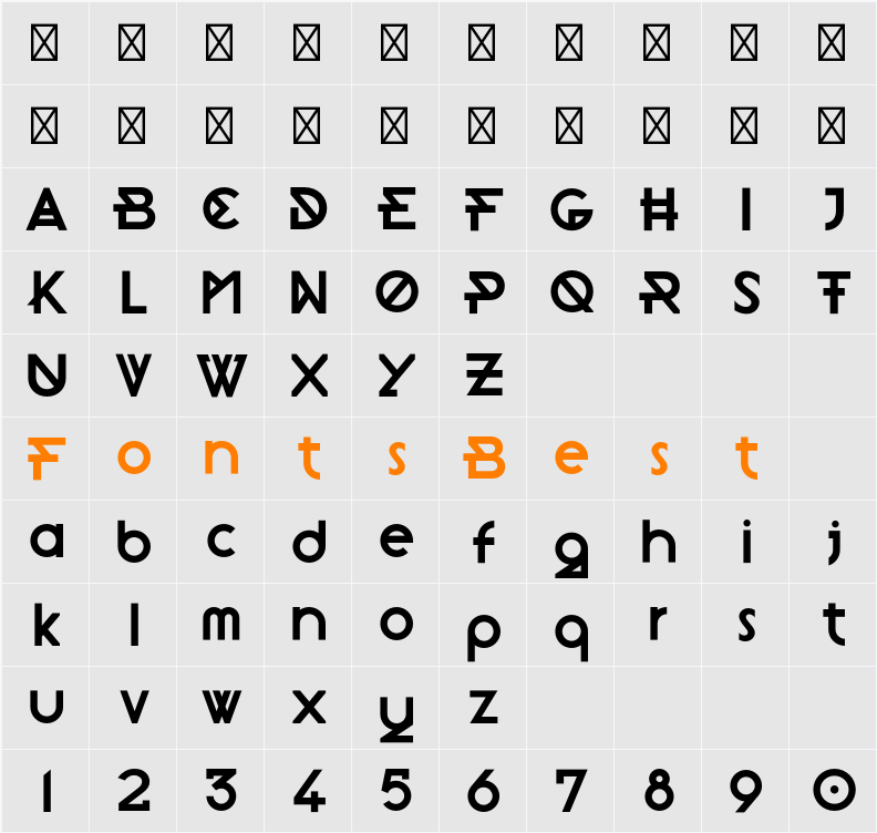 Morden Character Map