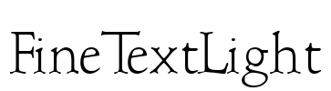 FineTextLight Font Image