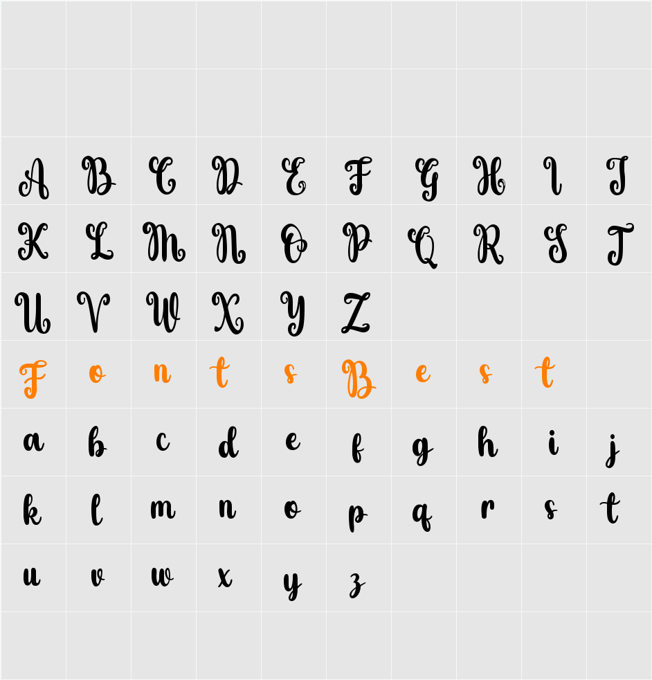 ButterSandwich Character Map