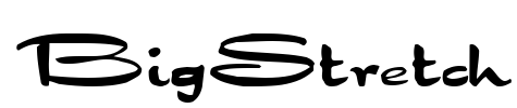 BigStretch Font Image
