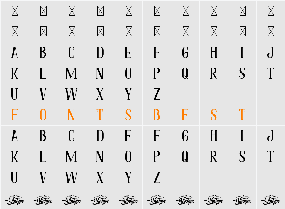 Beige Wave Demo Character Map
