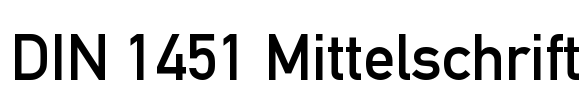 DIN 1451 Mittelschrift