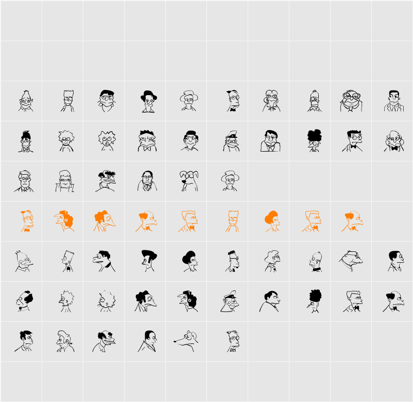 CarneVale Character Map