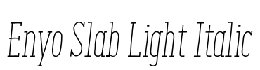 Enyo Slab Light Italic