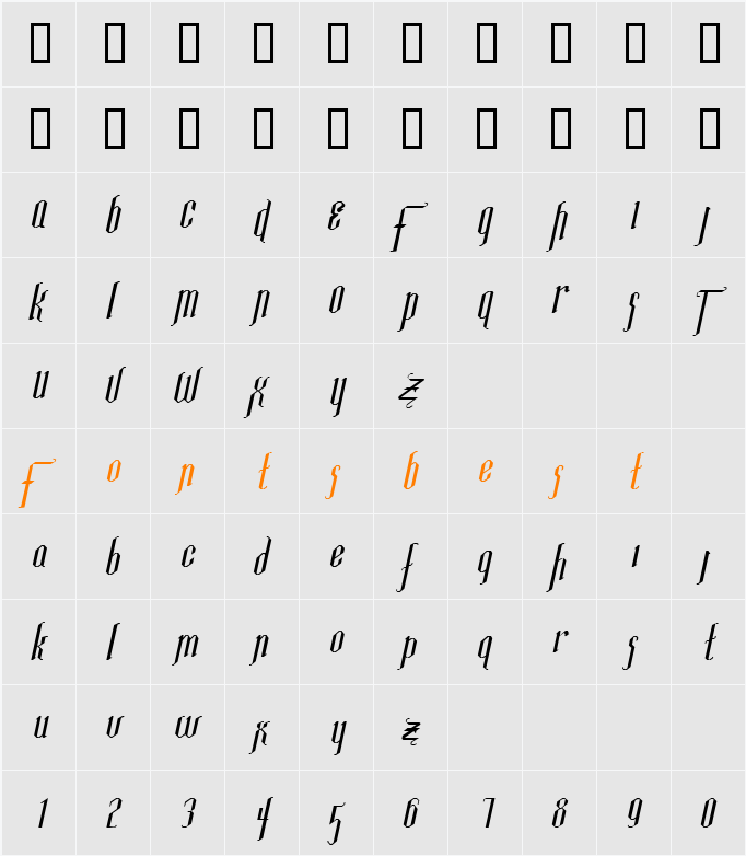 Ipswich-Extended Character Map