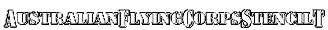 AustralianFlyingCorpsStencilT Font Image