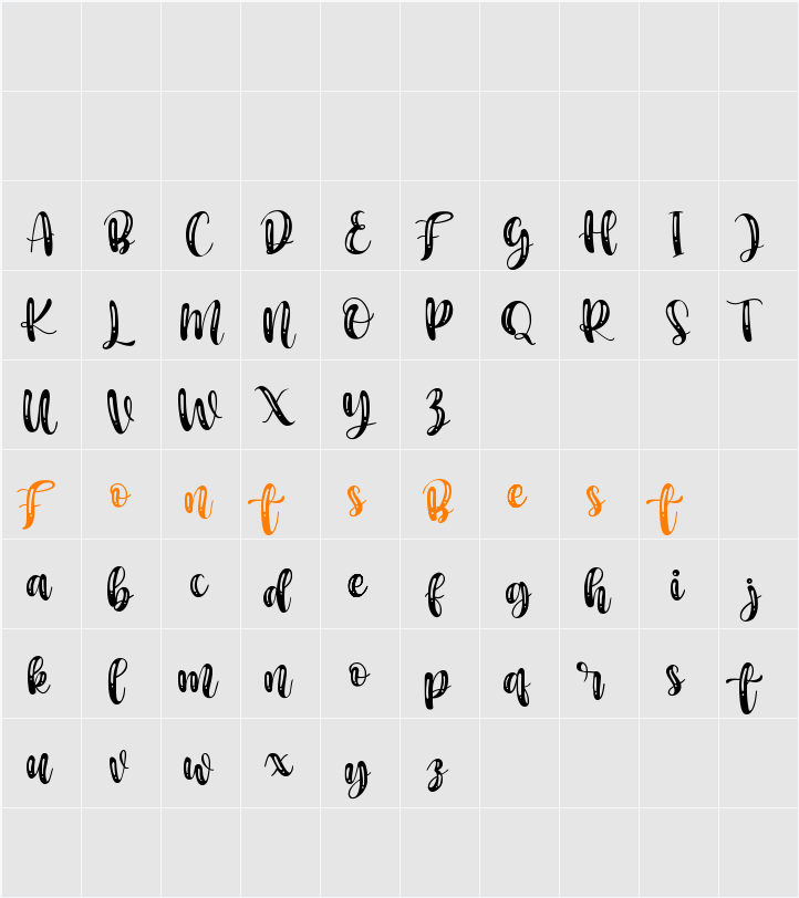 beachsunshine Character Map