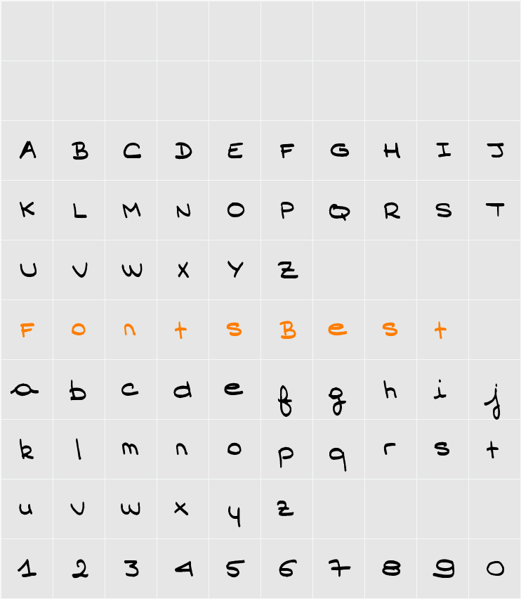 angelib Character Map