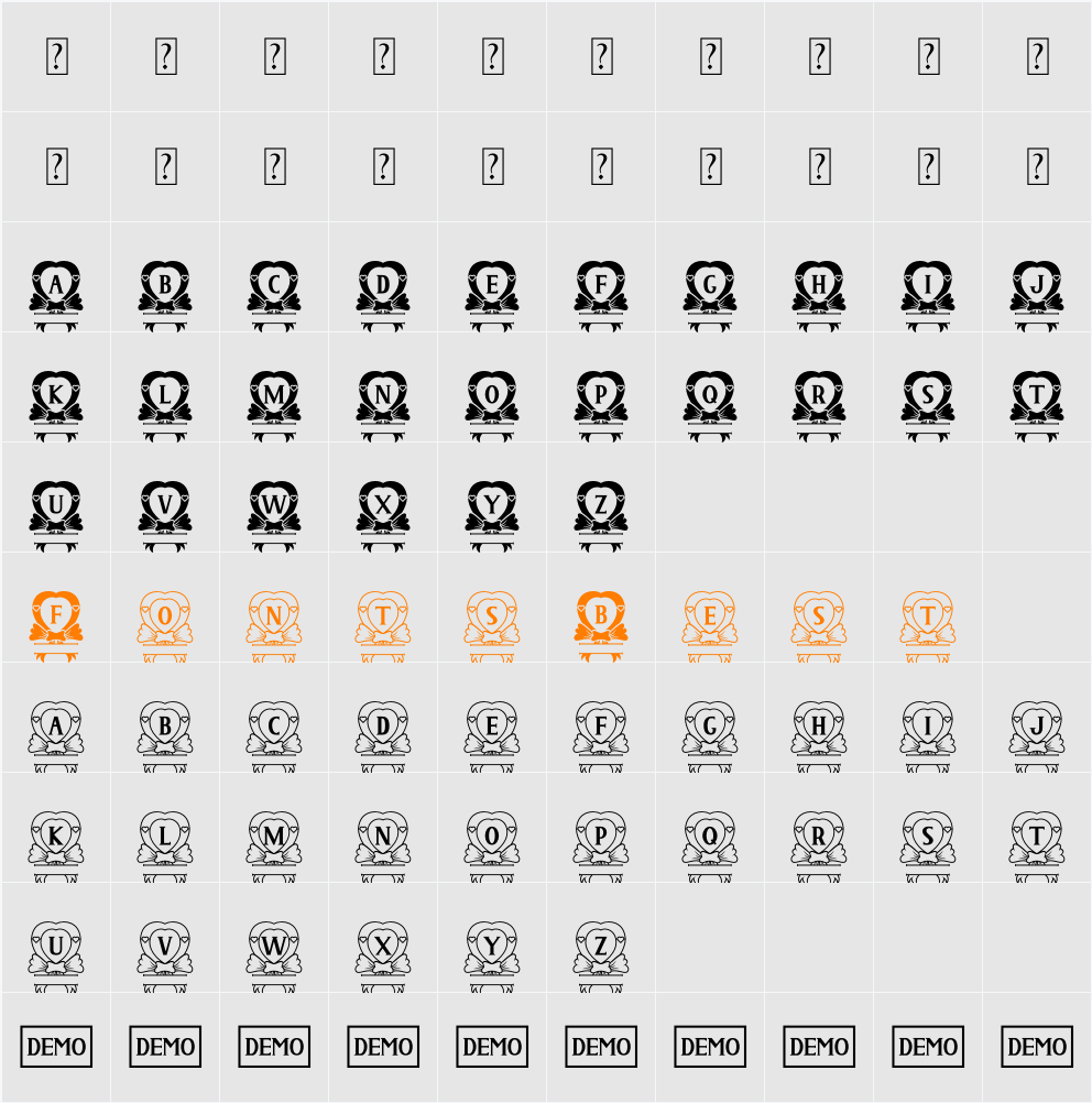 Alexatie Character Map