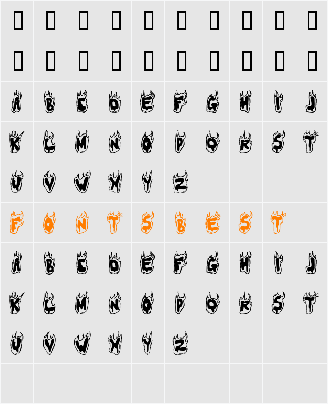 Flamer Character Map