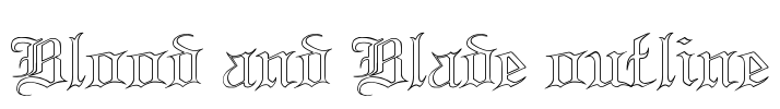 Blood and Blade outline Font Image