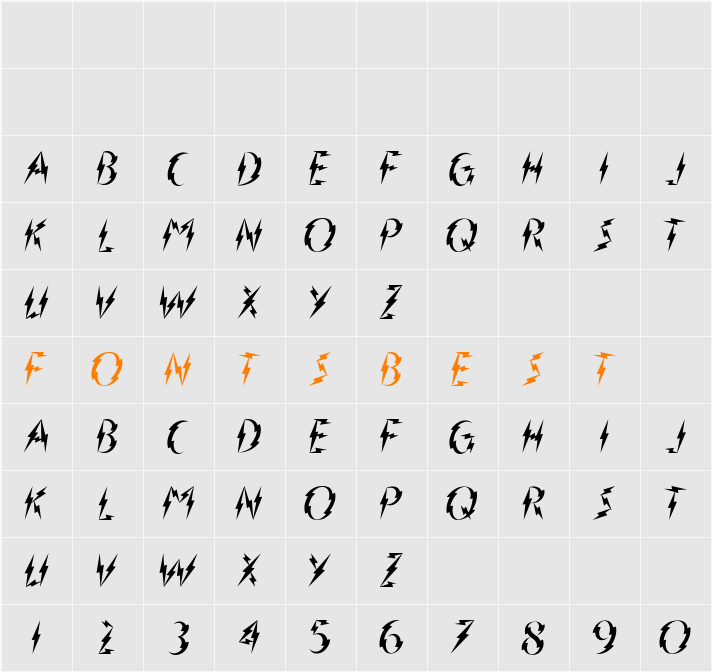 Inner Flasher Character Map