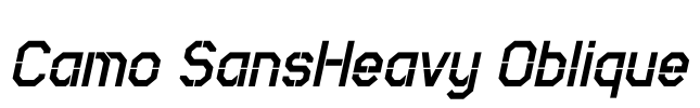 Camo SansHeavy Oblique Font Image