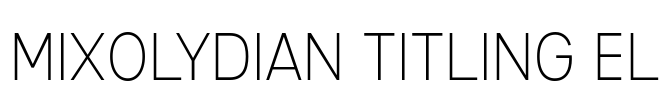 Mixolydian Titling El Font Image
