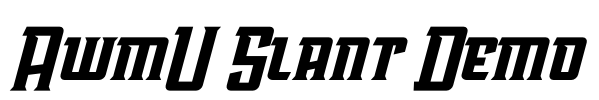 AwmU Slant Demo Font Image