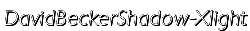 DavidBeckerShadow-Xlight Font Image