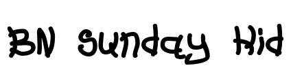 BN Sunday Kid Font Image