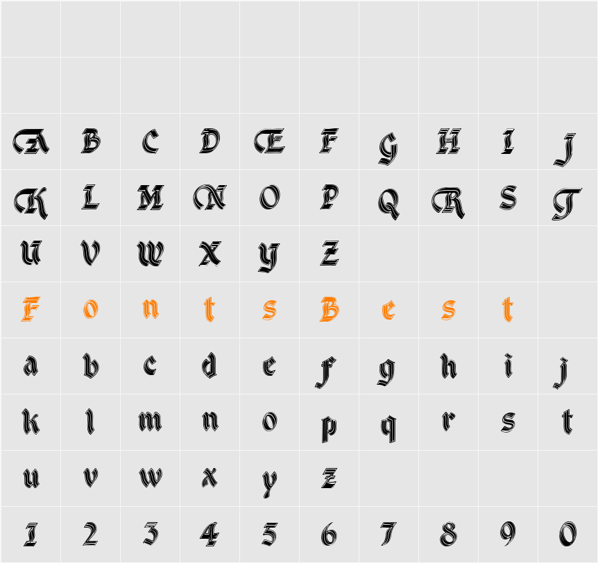 DS Cathedral Alt Character Map