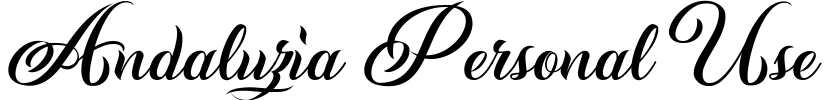 Andaluzia Personal Use Font Image