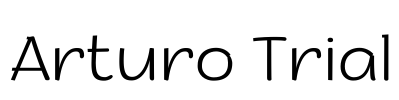 Arturo Trial Font Image
