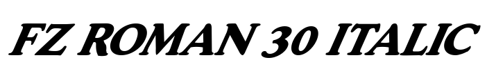 FZ ROMAN 30 ITALIC