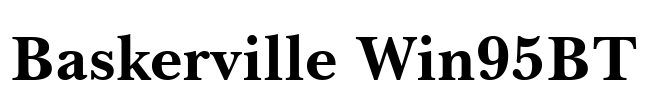 Baskerville Win95BT Font Image
