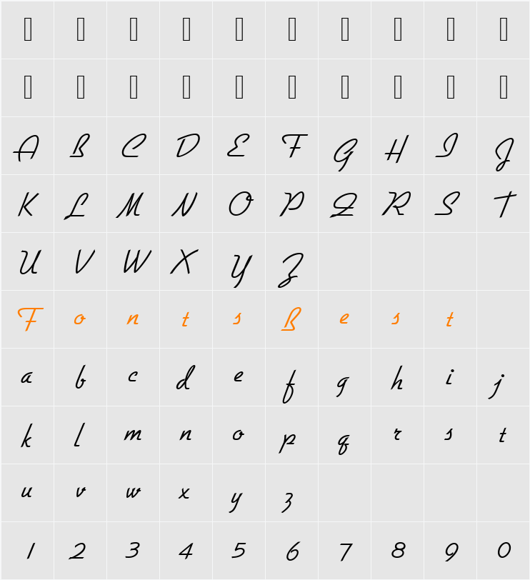 GilliesGotDLig Character Map
