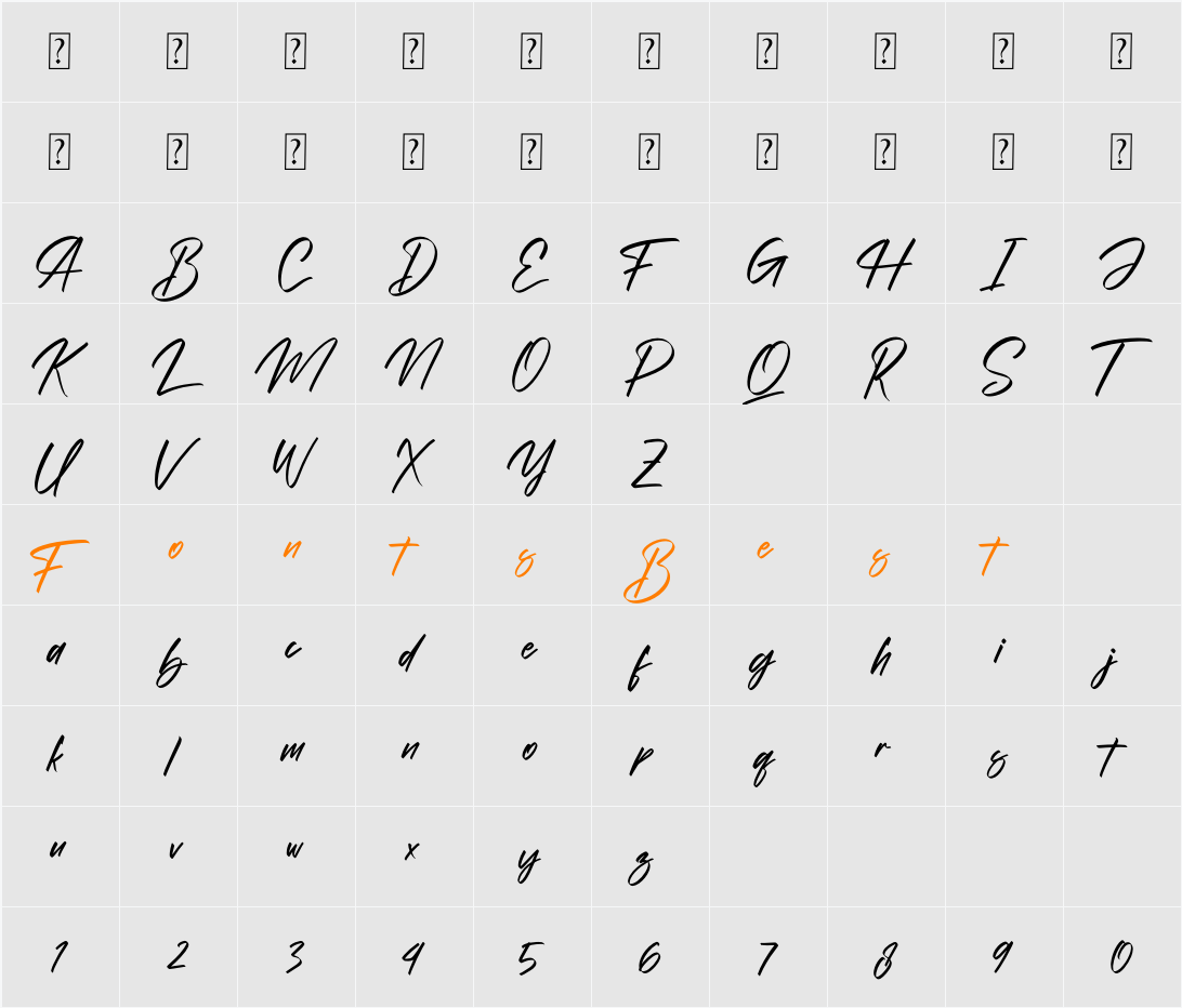 Alishakey Character Map