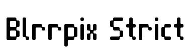 Blrrpix Strict Font Image