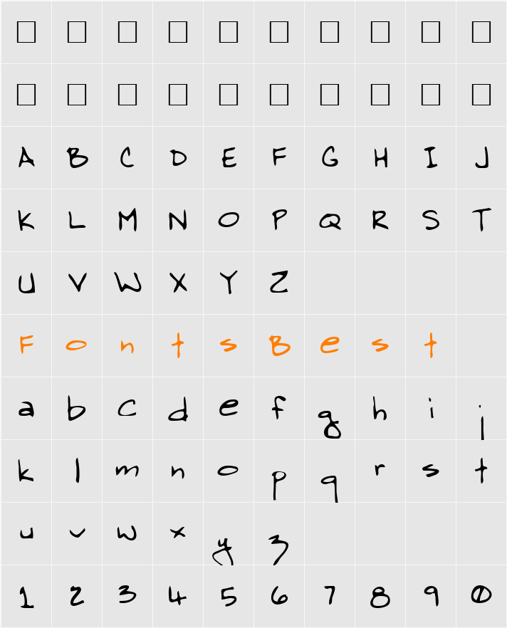 Chas Character Map