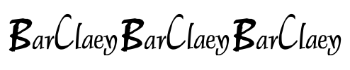 BarClaey Label Font Image